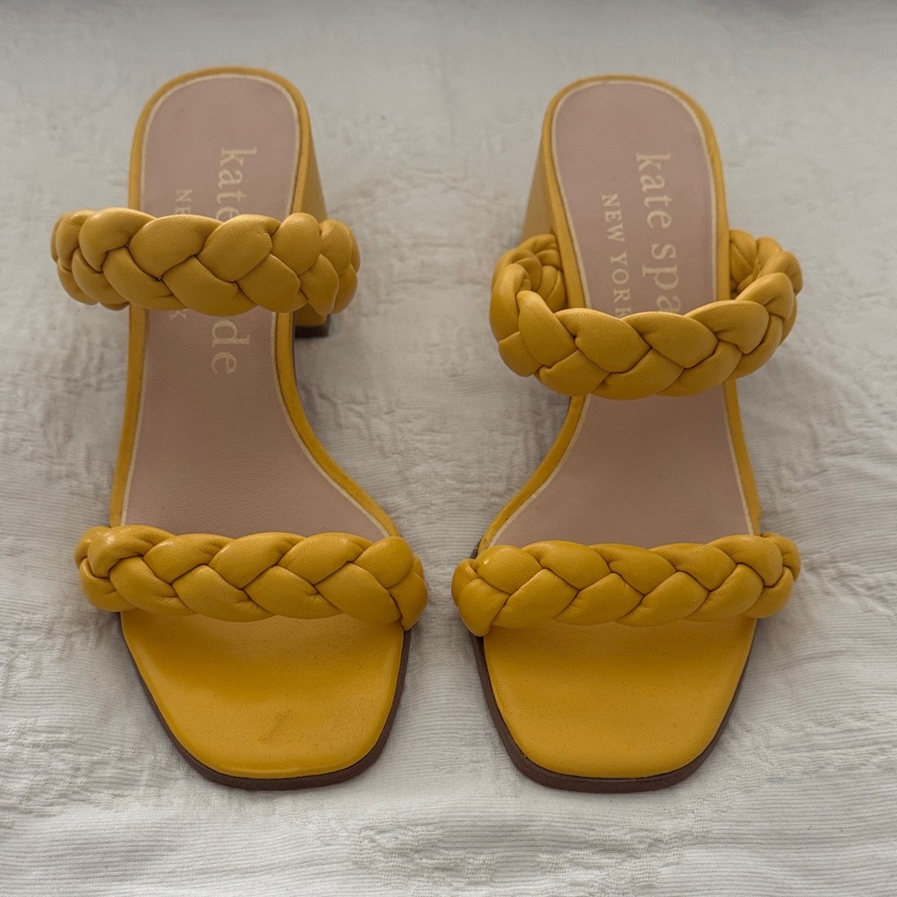 Kate Spade Mustard Braided Sandals
